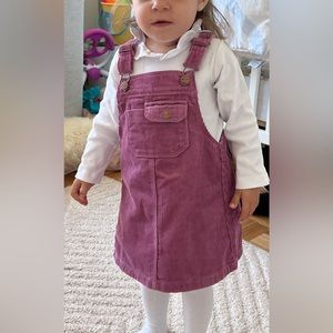 Zara Pink Corduroy Kids Dress